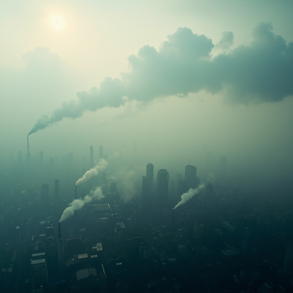 Smog over Chinese city